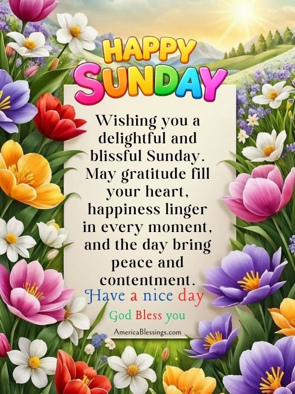 Happy Sunday Blessings