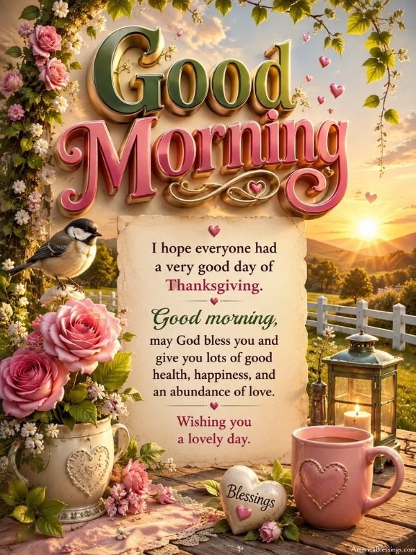 Thankful morning blessings
