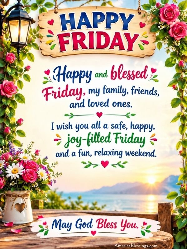 Happy and blessed Friday weekend