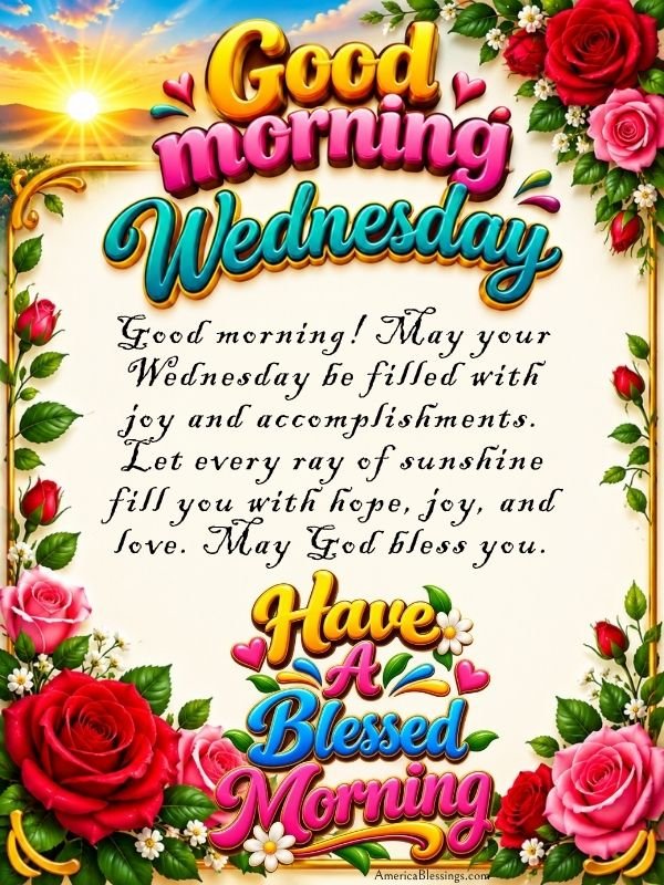 Wednesday morning blessings