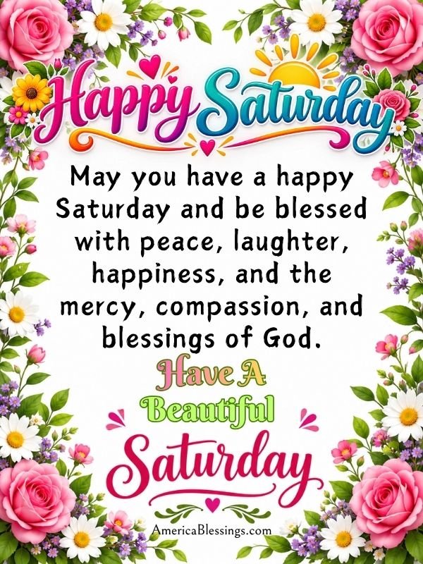 beautiful Saturday blessings