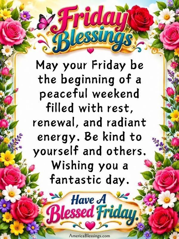 Beautiful Friday Blessings